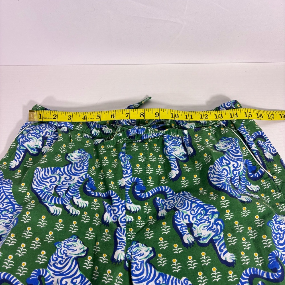 Print Fresh Green and Blue Tiger-Print Cotton Pajama Set - Picture 7 of 16